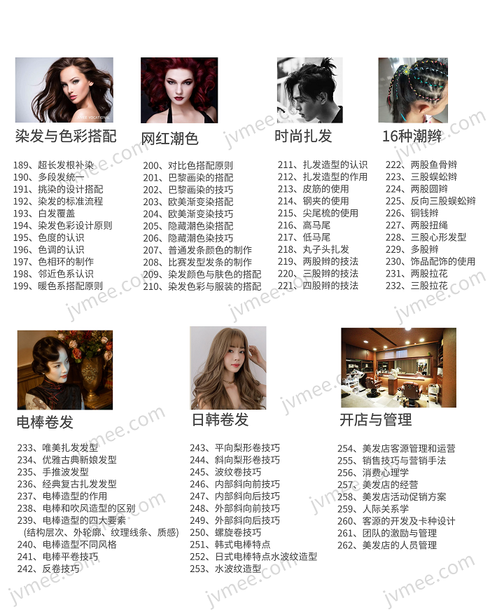成都美发培训黉舍课程