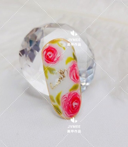 晕染玫瑰甲作品