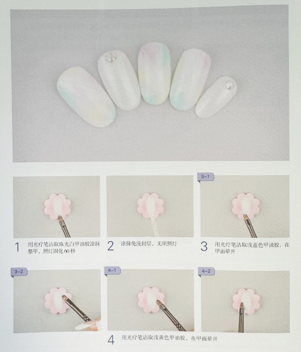 美甲根本技法—多色晕染